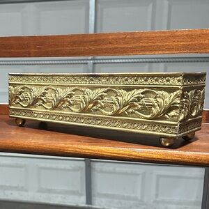 Vintage Brass Planter Decor